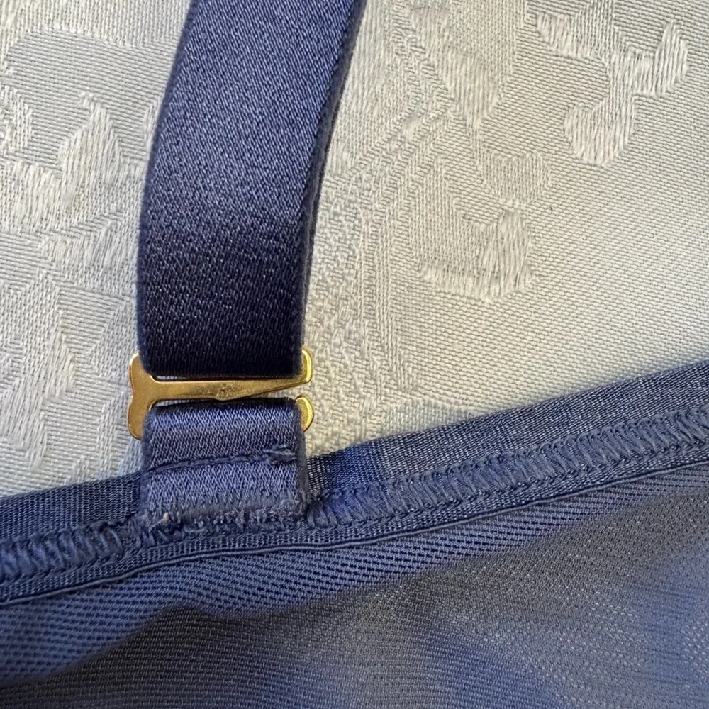 Soma Bra 38DD‎ Unbelievable Lift Scoop Balconette Blue Sheer Unlined Underwire